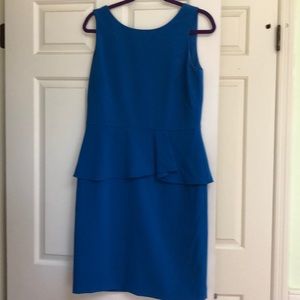 Ann Taylor Blue Peplum sheath Dress